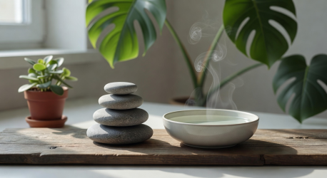 Calm wellness balance visual representation